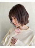 aRietta執印*ブラウンベージュ×王道外はねボブ