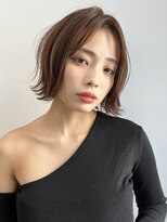 ★くびレイヤー黒髪エモージュ小顔レイヤーニュアンスパーマ