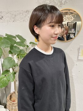 クリアーオブヘアー 栄南店(CLEAR of hair) 丸みショート×オリーブカラー/osumi