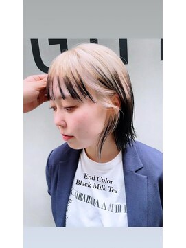 マージュ ギンザ(marju GINZA) エンドカラー　ブラックミルクティー　猫カラー