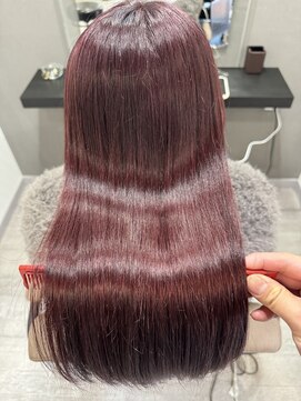 アンス(ans) 髪質改善×チェリーレッド