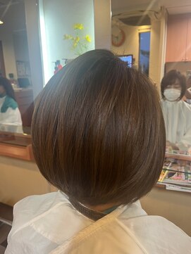 ミルキーウェイ 感熱トリートメントで髪質改善カラー^ ^