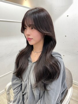 シーン(seen) 【くびれヘア×ラベンダーグレージュ】小顔 レイヤーカット