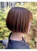 ショートボブ/前下がり/切りっぱなし/ブリーチなし/ベージュ豊橋