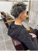 【amule hair】ホワイトメッシュフェード20代/30代/40代/会社員