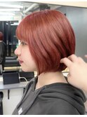 ナチュラルボブ/ニュアンスボブ/レッドブラウン@重里