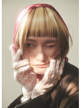 ワンズオゼ 渋谷(ONE's oze) ハイトーン/ダブルカラー/クラゲヘアー/オリーブグレー/小顔/