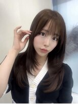 マーシュ 梅田(marshu)&nbsp;ブリーチなし/透け感ブラウン/レイヤーカット/吉岡Style