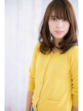 ミック ヘアアンドメイク アップ 駒込店(miq Hair&Make up) シースルーバングの重軽ふわミディ