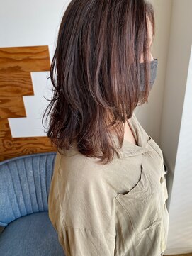 メイヘア(May Hair) ピンクラベンダーのミディアムレイヤー