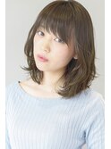 ☆ グレージュ & 毛束感 ☆ ひし形シルエット斜めバング ♪