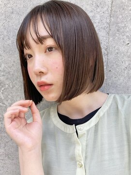 エイン(EYN) ＊ミニボブ　アースカラー　２０代　３０代 シースルーバング＊