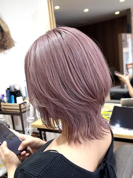 ファヴォリヘアー(favori hair) くすみピンク/ウルフstyle