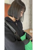 ぱつっとボブ/切りっぱなしボブ/黒髪ボブ/２０代/３０代/４０代