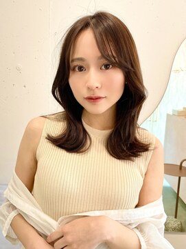 ルームバイシー 新宿(Loom. by Sea) 韓国風前髪/シルキーベージュ/グレージュカラー/斜めバング