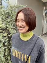 イースタイル 志都呂店(e-style com’s hair) ミニボブとレッドオレンジ
