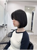 韓国ボブ/タンバルモリ/ダークグレー  【山中】