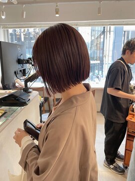 キャンバス バイ ネオリーブ 横浜西口(Canvas by neo.) 切りっぱなし ミニボブ 大人グレージュ sn