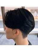 韓国風センターパート/刈り上げ/ツーブロック/韓国ヘア