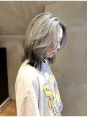 〈コントラスト毛先カラー〉