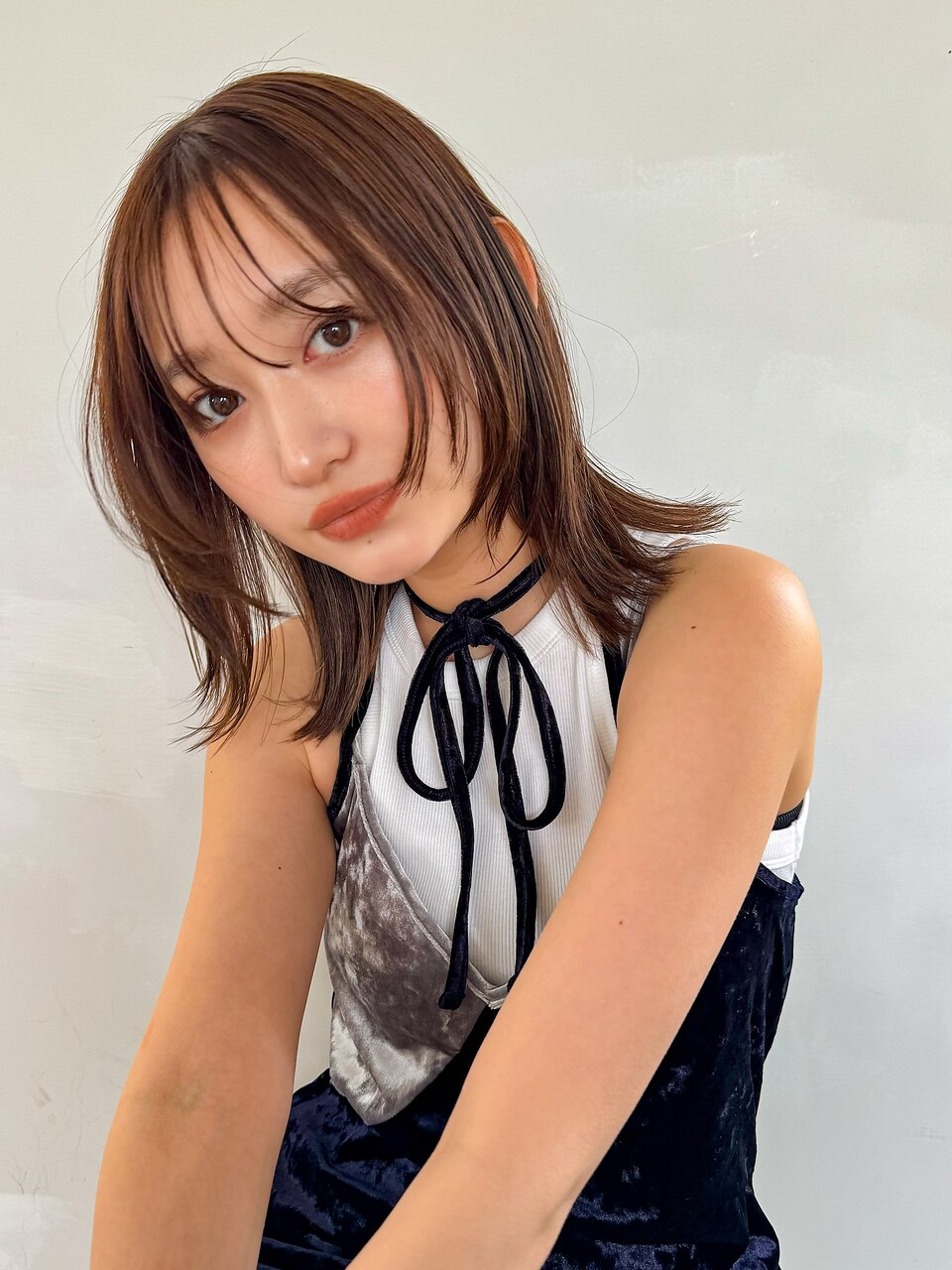 ピンクベージュ/ブリーチなし/表参道/原宿/女性美容師