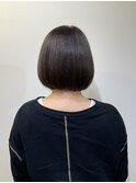 丸みボブ＊暗髪ショート