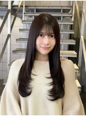 小顔前髪ワンカールレイヤーカット
