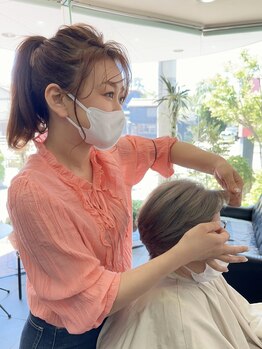 ハルナ 豊橋前畑本店の写真/【豊橋】女性スタイリストだけなので、お悩み相談しやすいのが魅力☆髪質に合わせてお悩みを解決します◎