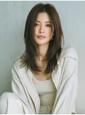 ☆ホワイトグレージュミニウルフデジタルパーマチェリーブラウン