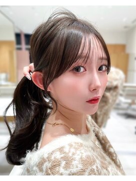 アマトウキョウ アユンチェ(AMA TOKYO×AYUNCHE) 前髪顔まわり韓国ヘアレイヤーカットサイドバンク2wayバンク韓国