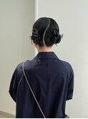 ツインシニヨン / 個性派アレンジ / お呼ばれヘア / 結婚式ヘア