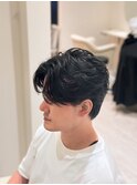 フェザーパーマニュアンスパーマセンターパートワンカールパーマ