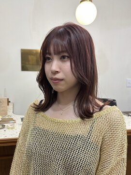 シエン 恵比寿(CIEN) くびれヘア/ふんわりミディアム/ピンクカラー/ピンクブラウン