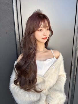 リス バイ ソヨン(Lis by SOYON) 黒髪/グレーベージュ/レイヤーロング/前髪パーマ/髪質改善