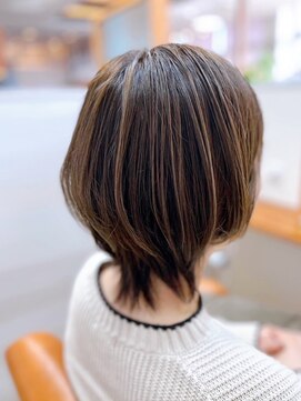 ヘアーブランドジン ティアラ(HAIR BRAND Jin Tiara) ウルフカット×ハイライト【松山美容室】