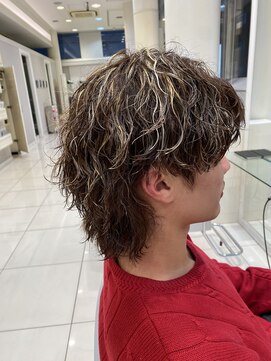 アッシュ 中目黒店(Ash) 波巻きパーマ×ハイライト