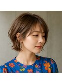 柔らかナチュラルショートレイヤーボブ　20代 30代 40代 50代 