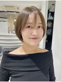 透明感カラーアッシュグレージュレイヤーカット髪質改善
