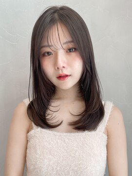 アグノス 青山(Agnos) ココアベージュグラゲヘアーくびれ小顔オリーブグレー