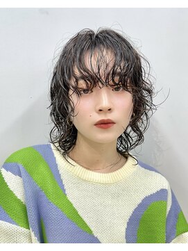 ホロ(hollo) ロングウルフパーマショートウルフカット姫カットレイヤーボブ