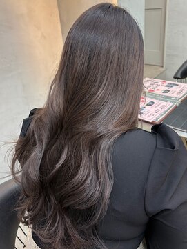 オリーブグレー/韓国レイヤーカット/マロンベージュ/北千住