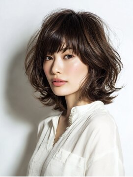 アンサ 小倉店(ANSA) ふんわりミディボブ｜大人可愛いシルエット