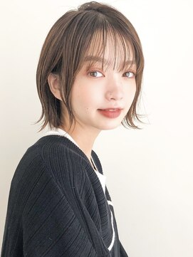 リヤン 表参道(lyann) セミディ大人可愛いサイドバング小顔カット艶感薄めバング