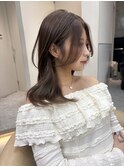 着物ヘア/大人ガーリー/ダークアッシュ/似合わせカット