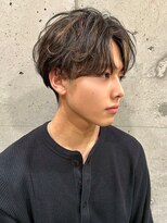 ヘアーアンドメイク ファット(Hair&Make PHAT)&nbsp;メンズカット無造作パーマセンターパートマッシュショート