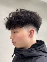 フィフス 渋谷(fifth) 渋谷スペインカールメンズパーマフリンジカットテーパーフェード