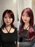 エクステ80本＋カット＋ケアカラー＋Aujua7stepトリートメント