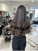 レイヤーカットブリーチなしダブルカラーハッシュカット韓国