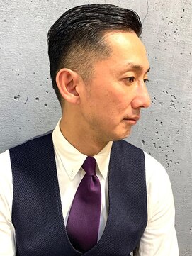 オール 西八王子(All) メンズ七三フェードスタイル<理容室> <西八王子/美容院/メンズ>