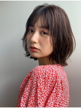 ブラウヘアアンドケア(care) 抜け感のあるふんわりくびれボブ